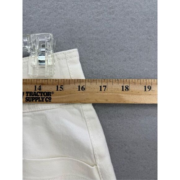 Boden Womens White Stretchy Cotton Pockets Snap Up Denim Mini Skirt Size 8 - Picture 4 of 7